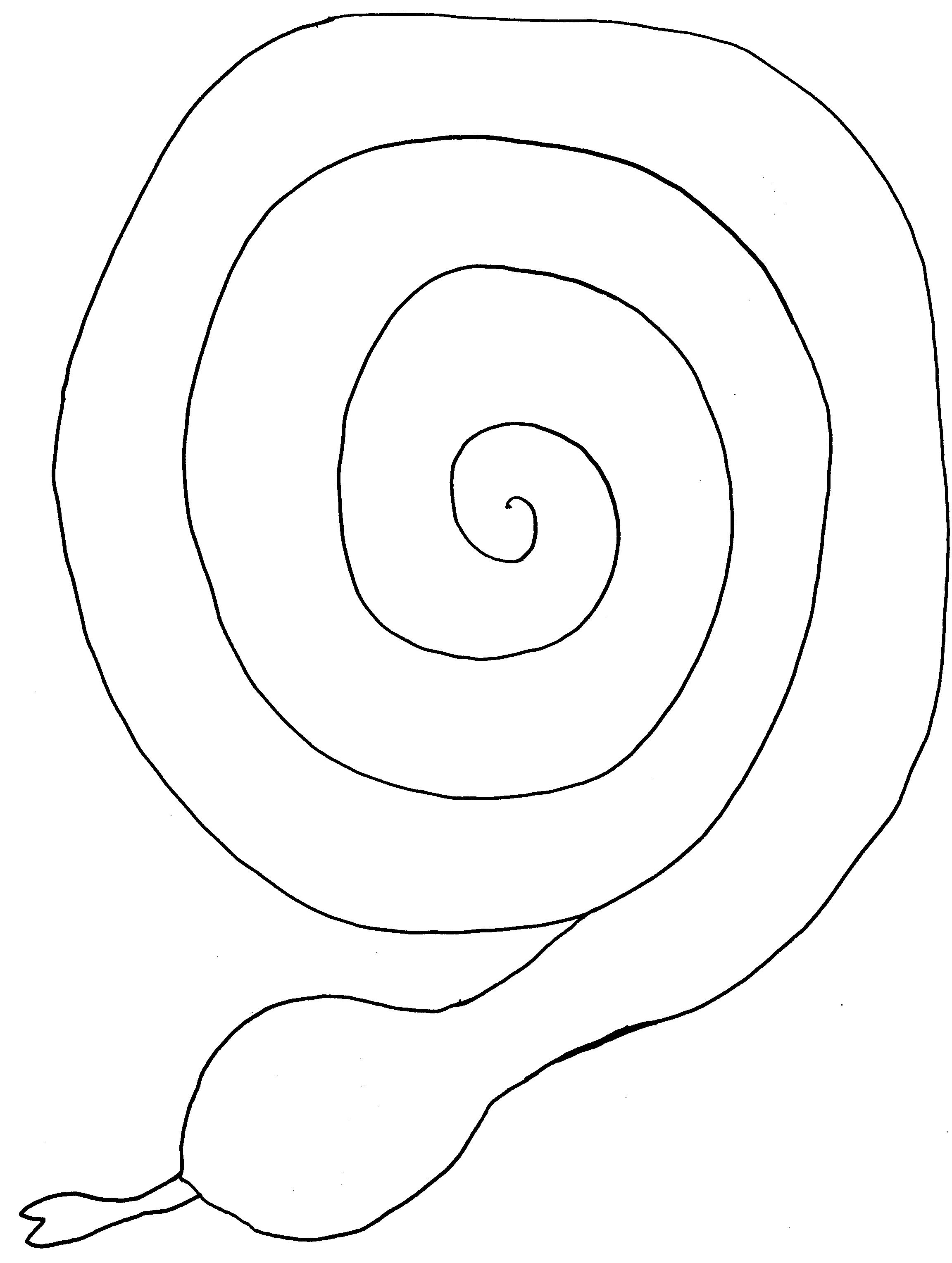 spiral snake template drawing pictures Pinterest Snakes